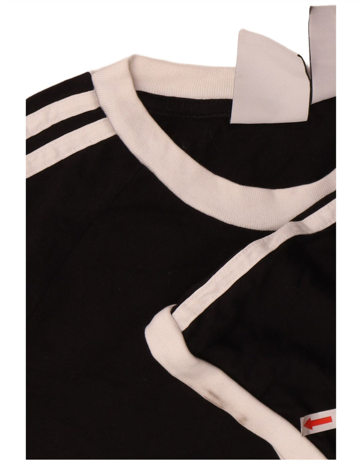 Adidas Męski T-shirt Top Duży Czarny Bawełniany