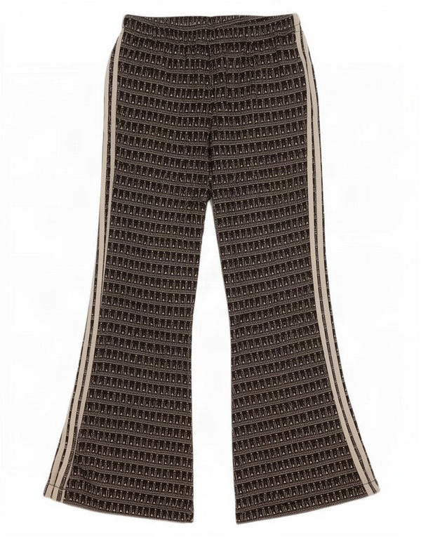 Damskie spodnie dresowe Adidas Flare UK 12 Medium Black Geometric