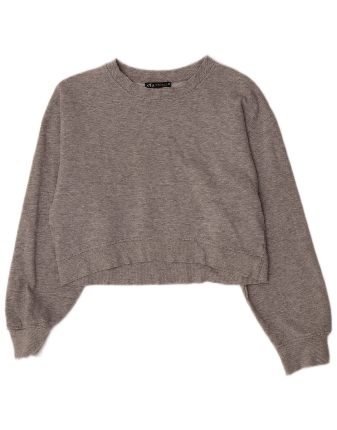 Bluza damska Zara Crop Sweter UK 12 Średni Szary