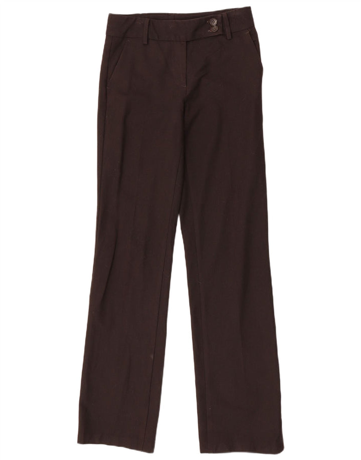 Spodnie damskie Benetton Straight Chino IT 40 Small W28 L34 Brązowy poliester