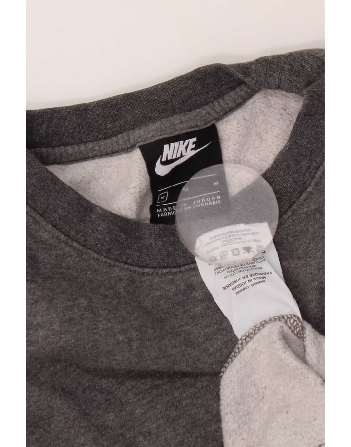 Damski sweter oversize Nike UK 14, średnioszary, bawełniany