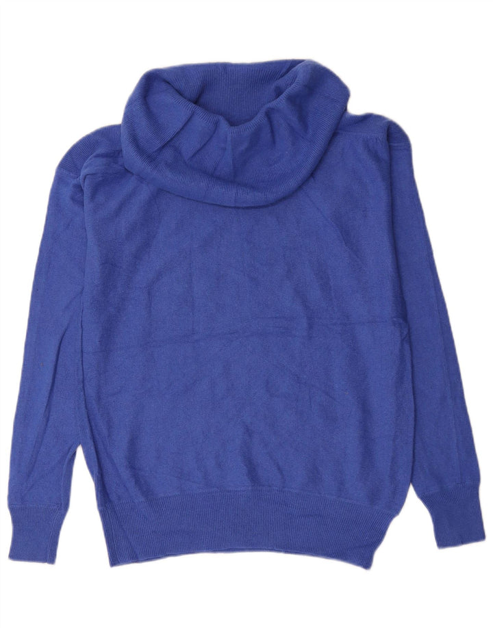 Damski sweter oversize Reiss z golfem UK 10 Small Blue Viscose