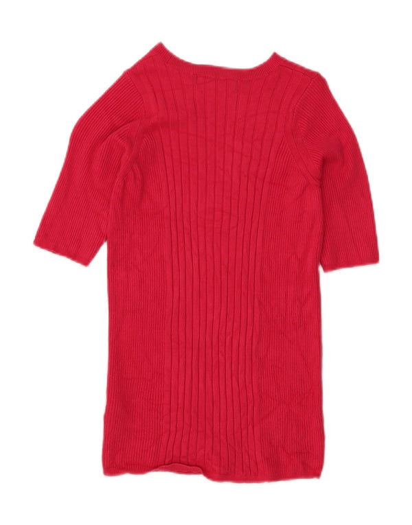 Marks & Spencer Damski sweter z dekoltem w łódkę, UK 8, mały, różowy
