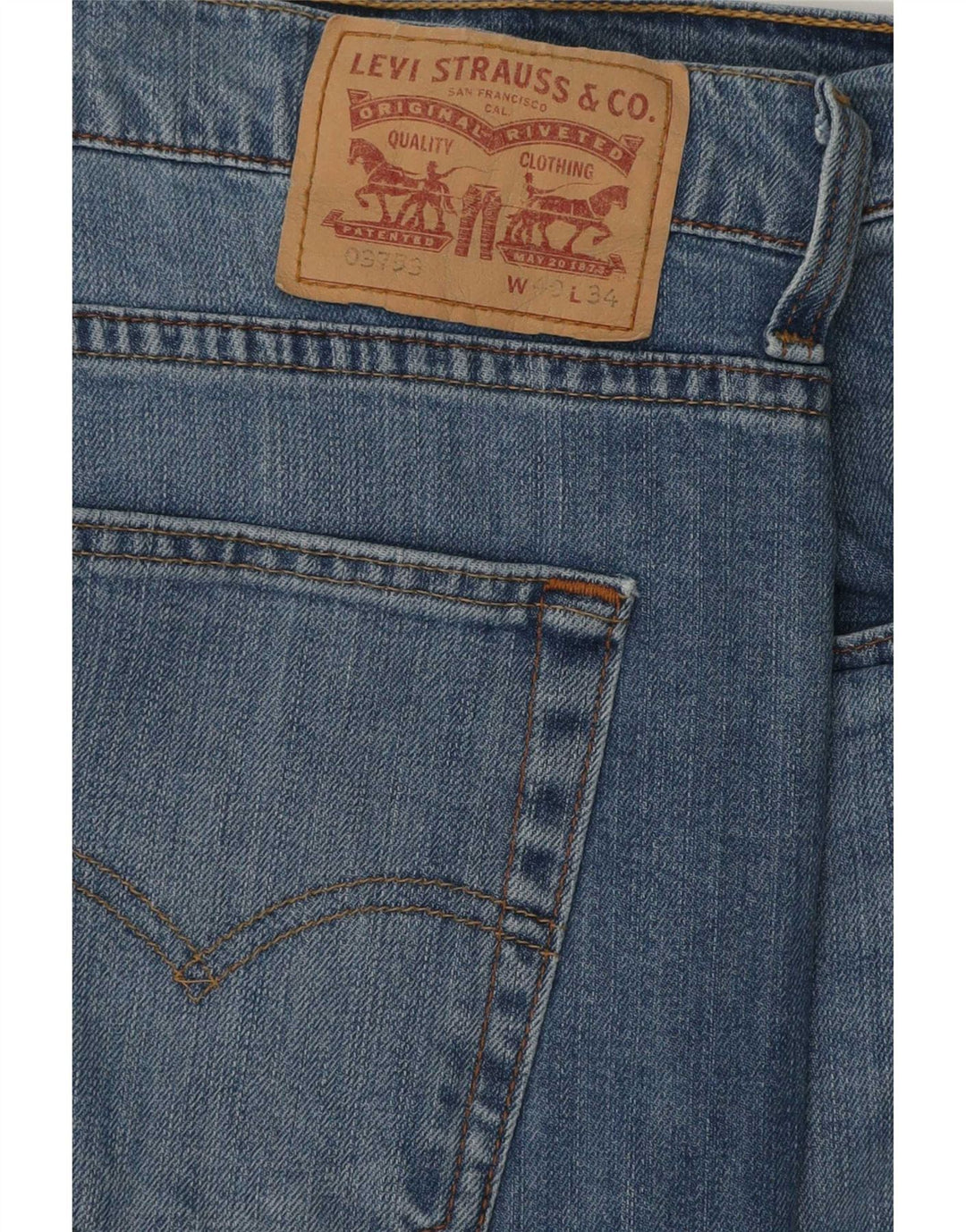Męskie jeansy Levi's Slim W40 L34 Niebieskie bawełniane