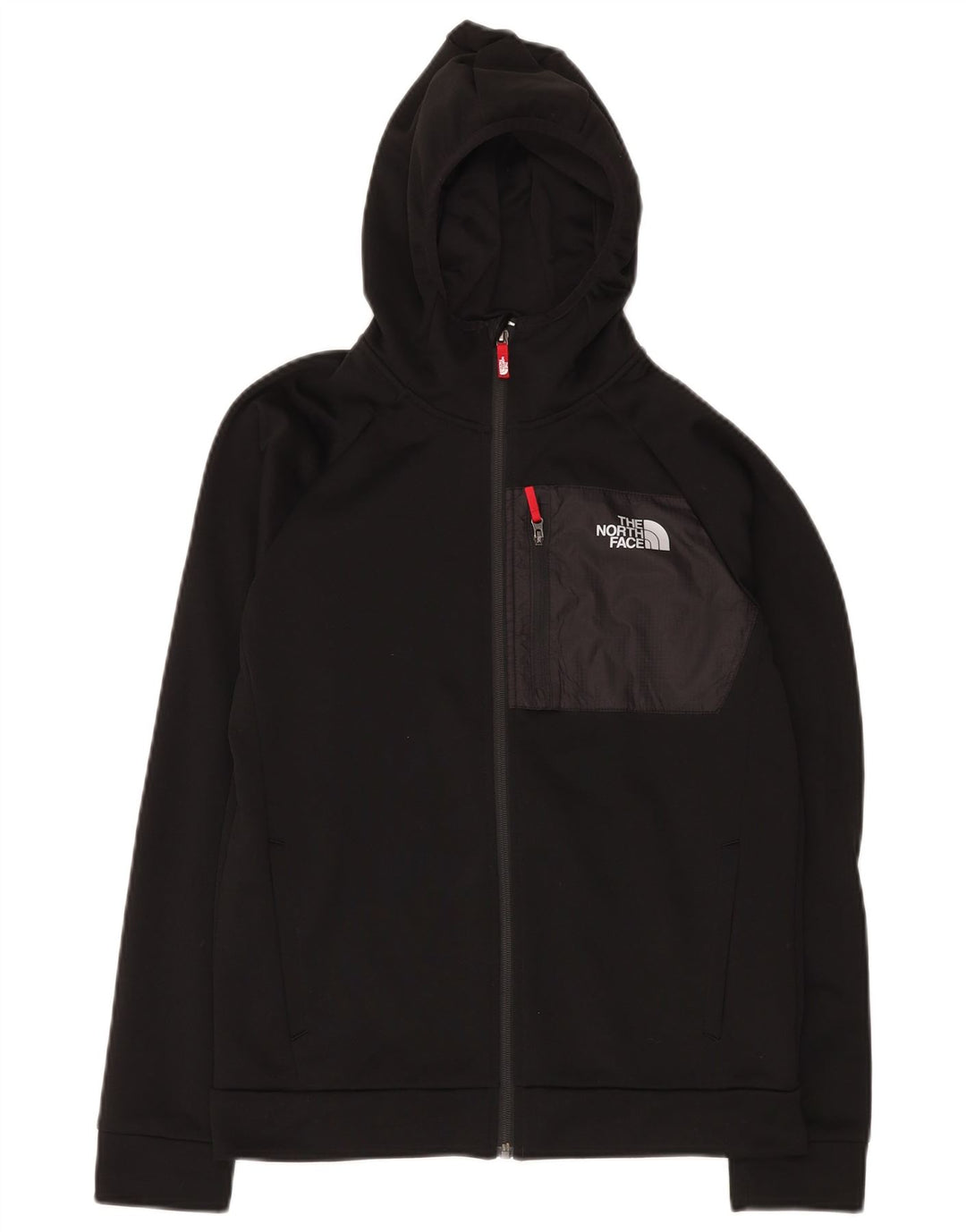 THE NORTH FACE Chłopięcy sweter z kapturem i zamkiem, 14-15 lat, XL, czarny, poliester