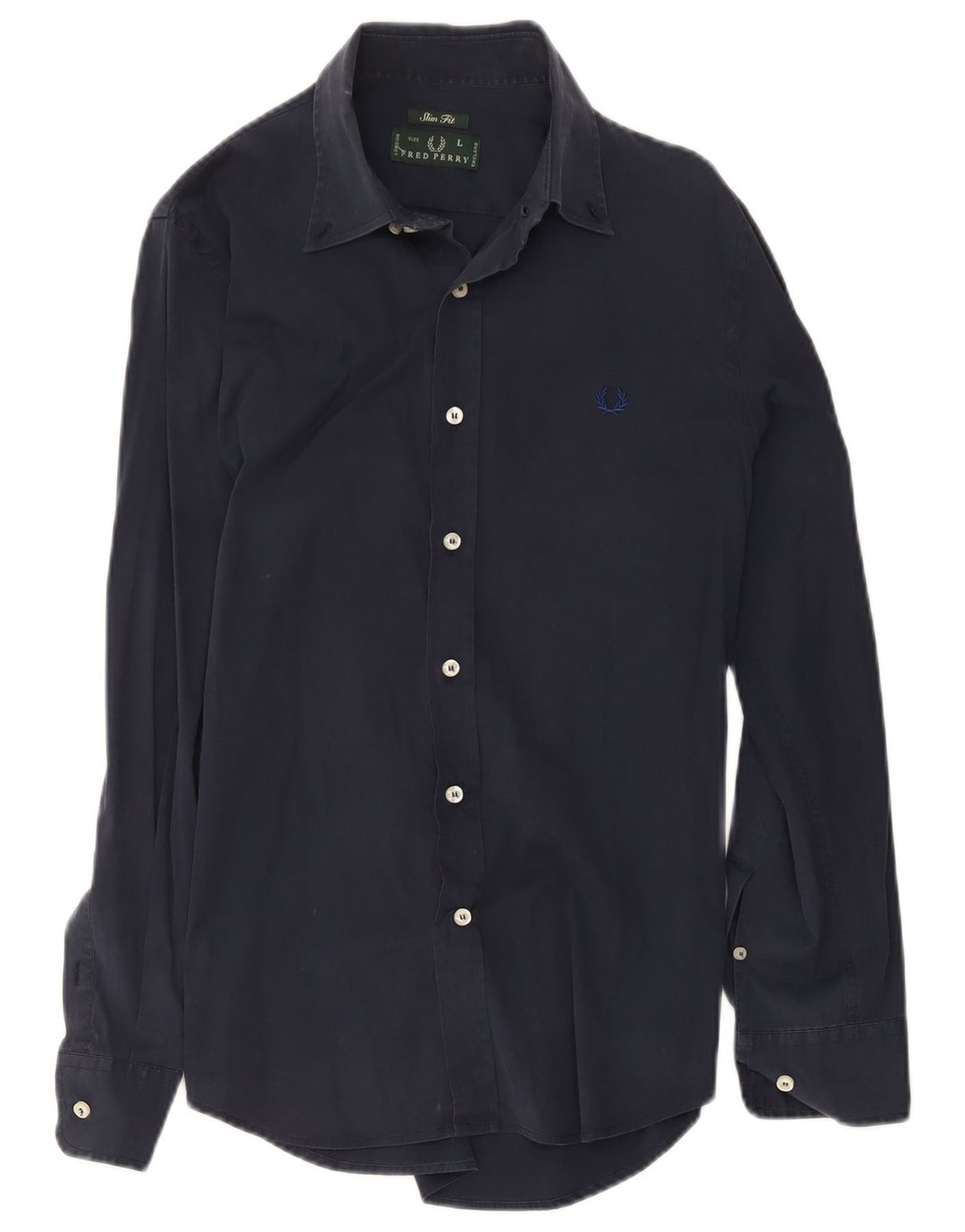 Koszula męska Fred Perry Slim Fit, duża, granatowa, bawełniana