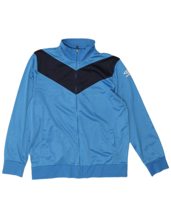 Męska kurtka dresowa Umbro 2XL Niebieski poliester z blokami kolorów