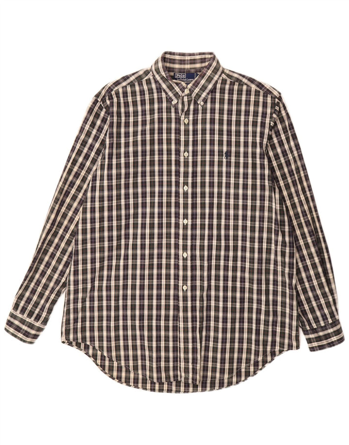 Koszulka POLO RALPH LAUREN Męska koszulka Andover rozmiar 16 1/2, duża, wielokolorowa krata