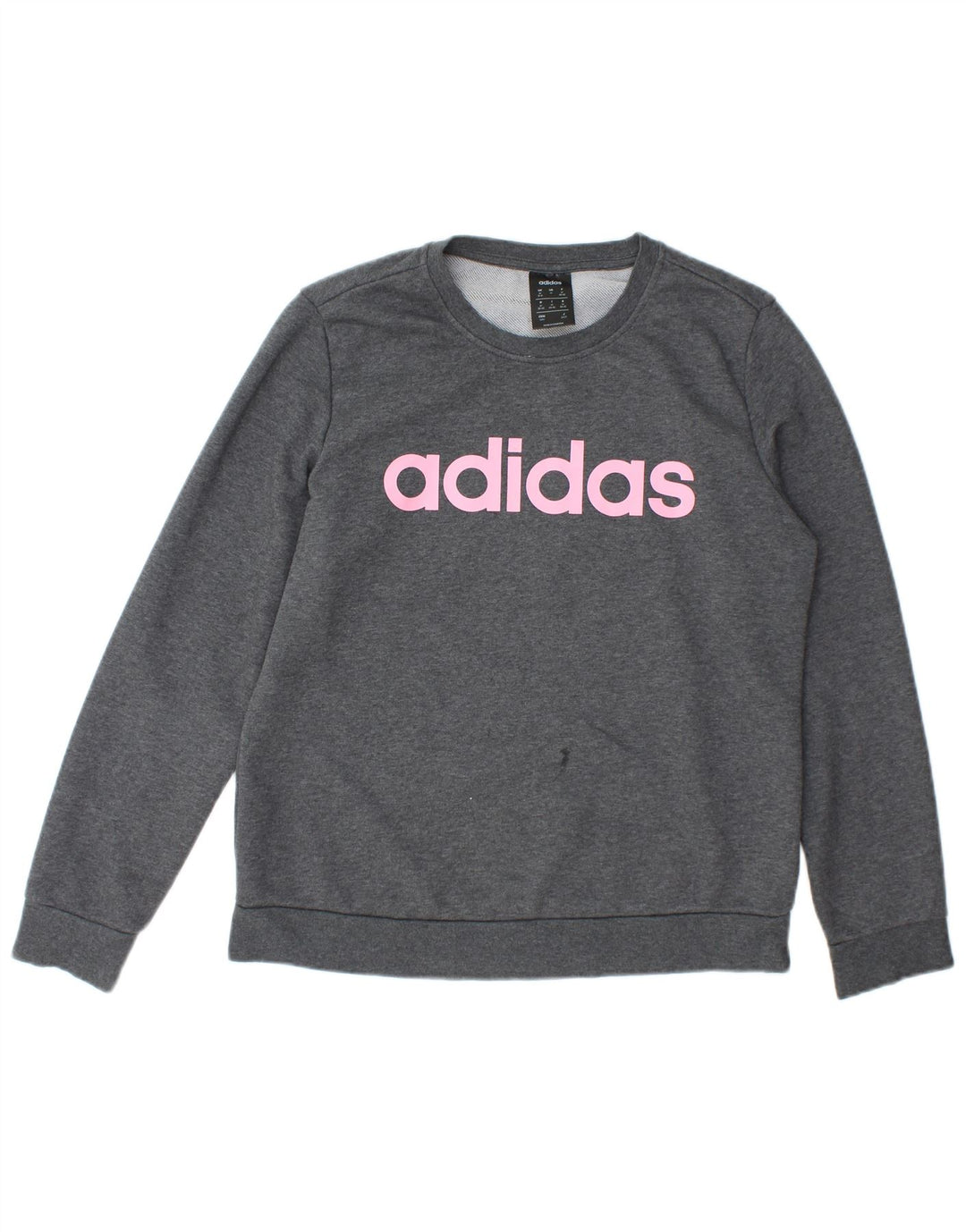 Damska bluza Adidas Graphic Jumper UK 12/14 Średnia szara bawełna
