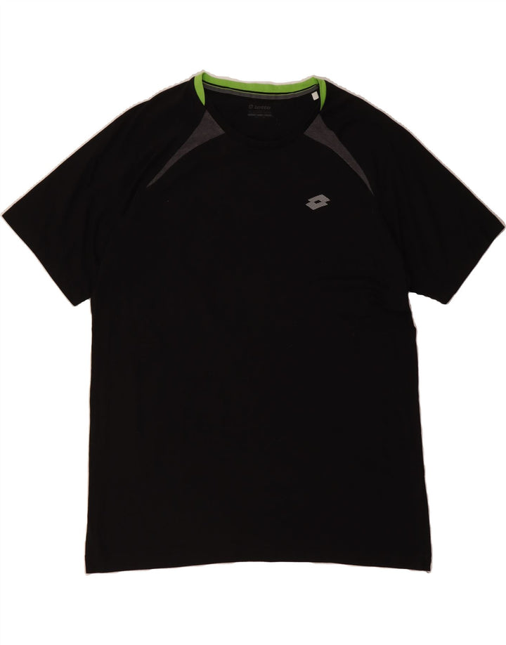 LOTTO Mens T-Shirt Top 3XL Black Cotton Vintage Lotto and Second-Hand Lotto from Messina Hembry 