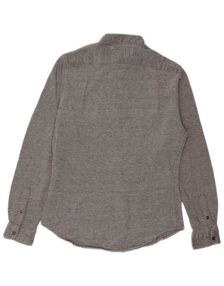 Koszula męska Zara Slim Fit, średnioszara, bawełniana