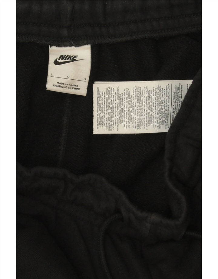 Męskie spodnie dresowe Nike Crop, duże, czarne, bawełniane