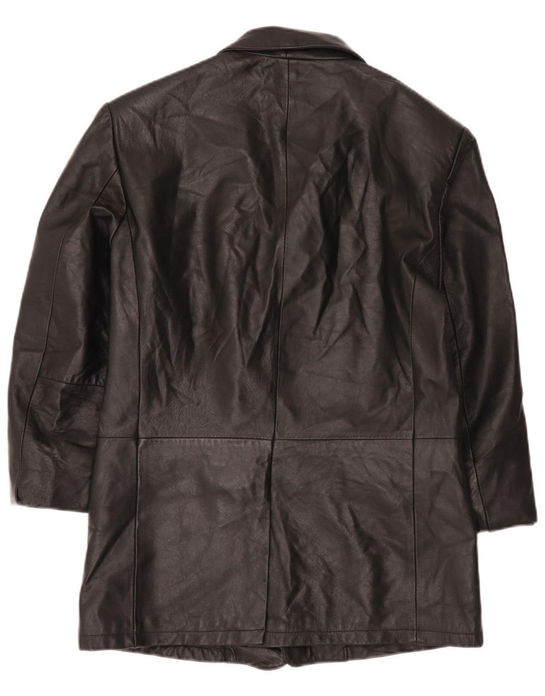 Vintage męska skórzana marynarka zapinana na 3 guziki IT 52 XL czarna skóra