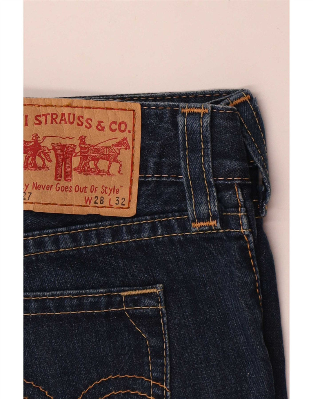 Damskie spodenki jeansowe Levi's 927 W28 Średni granat