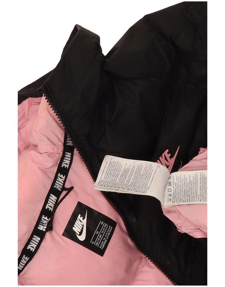 Wyściełana kurtka dziewczęca z kapturem i kapturem Nike 13-14 lat XL, czarna, poliestrowa