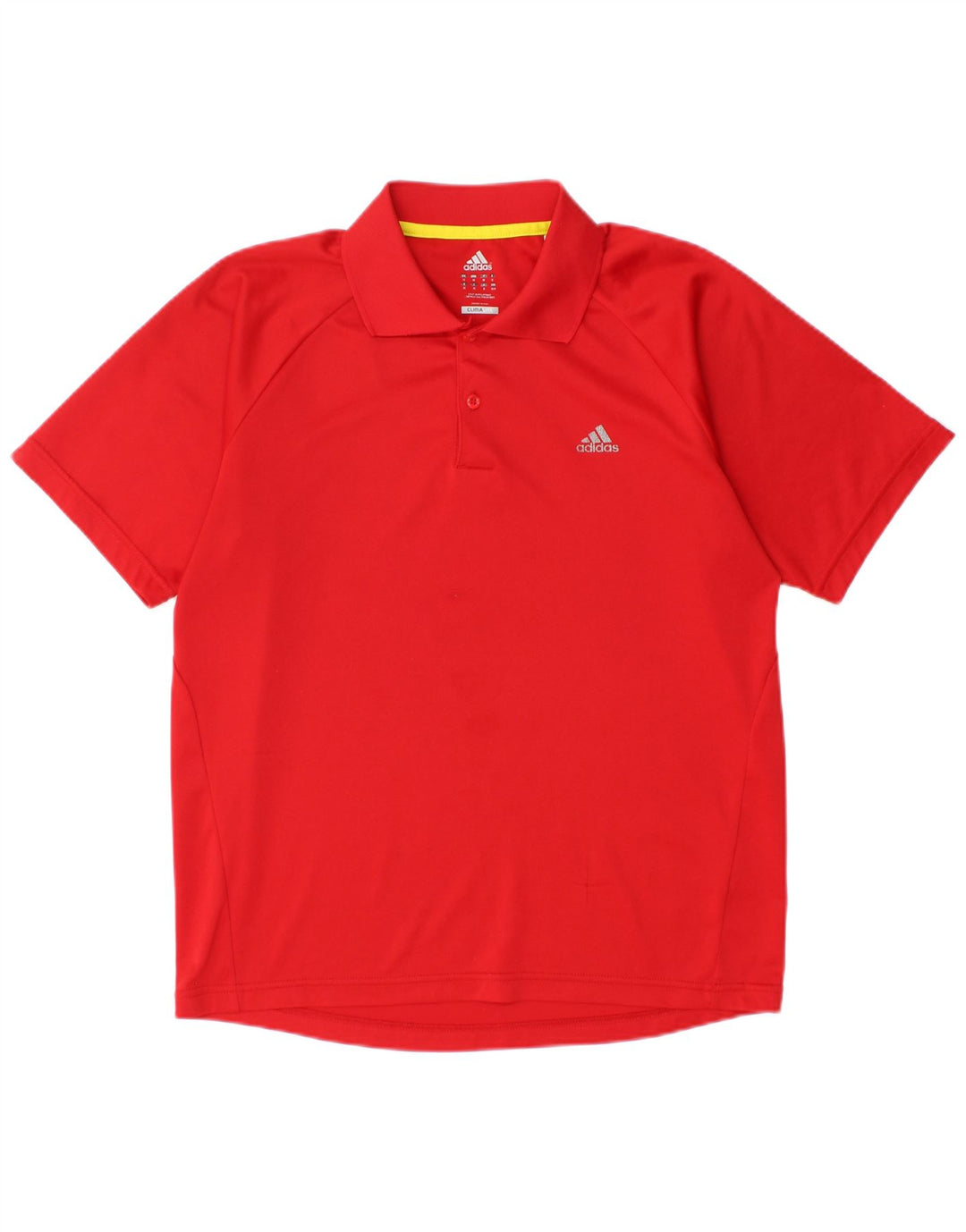 Męska koszulka polo ADIDAS Climalite w kolorze średnio czerwonym