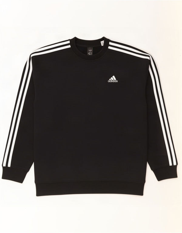 Damska bluza oversize Adidas Jumper UK 12/14 Średnia czarna bawełna