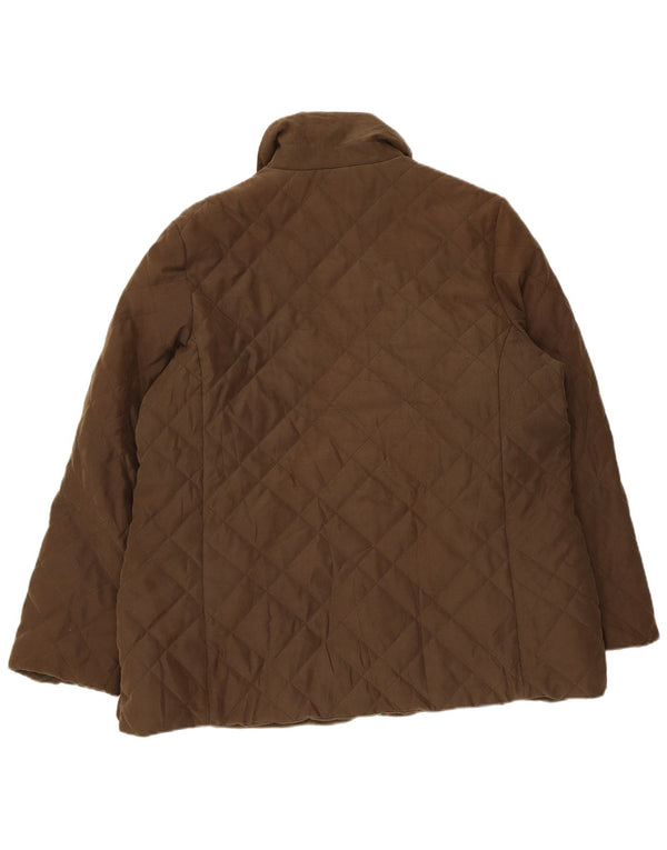 Marks & Spencer Womens Quilted Jacket UK 20 2XL Khaki Polyester