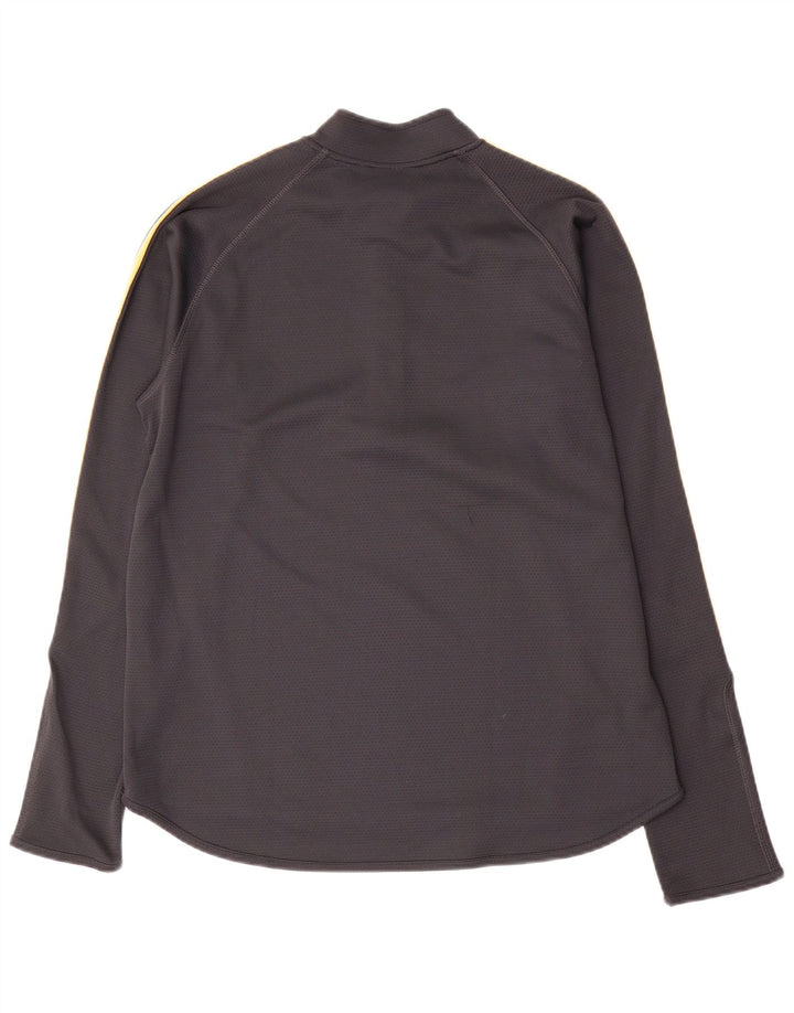 Adidas Męski dres Climalite Zip Neck Pullover Top Średni Szary Poliester