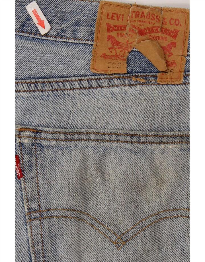 Męskie jeansy Levi's 505 w trudnej sytuacji W34 L28 Niebieska bawełna