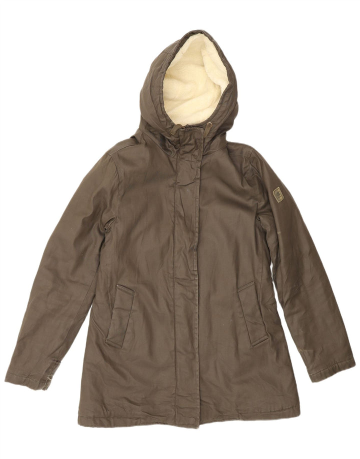 Kurtka damska CHAMPION Sherpa Parka z kapturem UK 6 XS, bawełna khaki