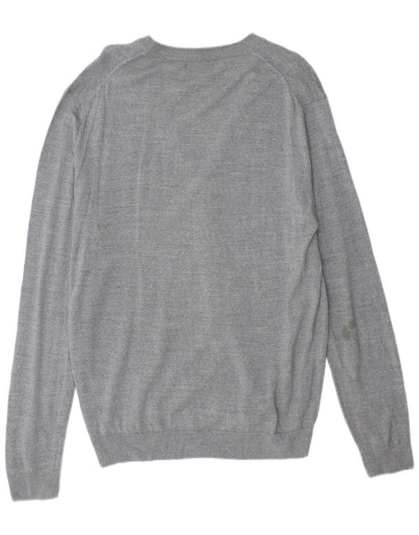 Zara Mens Cardigan Sweater XL Grey