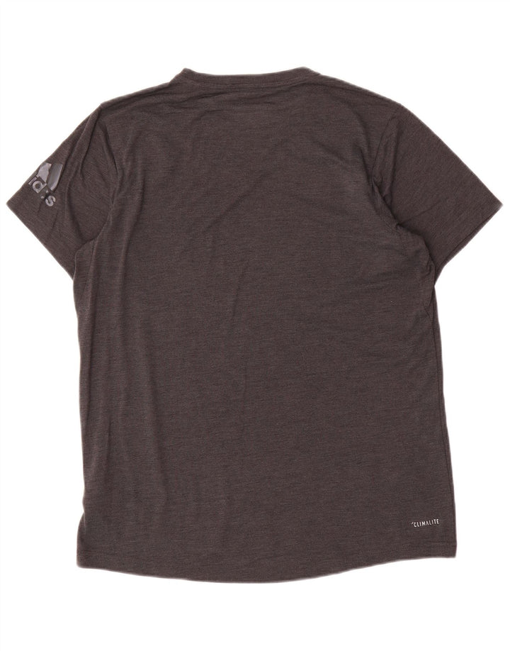 Męska koszulka Adidas Climalite Graphic Top, średnioszara, poliestrowa