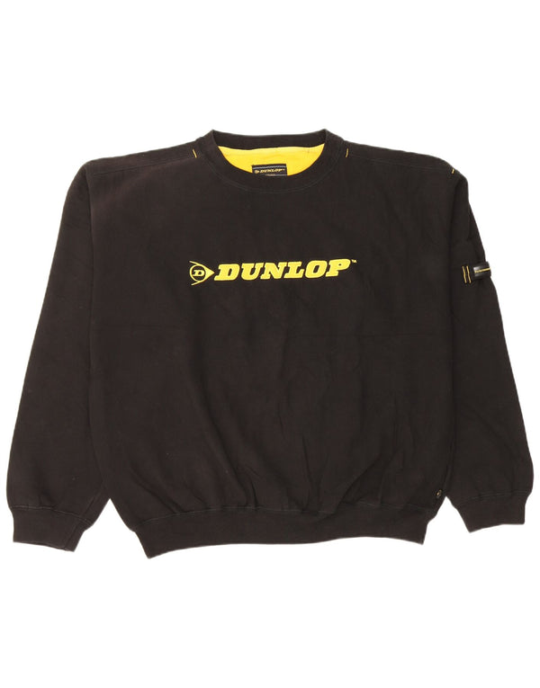 Męska bluza z grafiką Dunlop XL, czarna, bawełniana