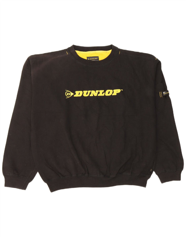 Męska bluza z grafiką Dunlop XL, czarna, bawełniana