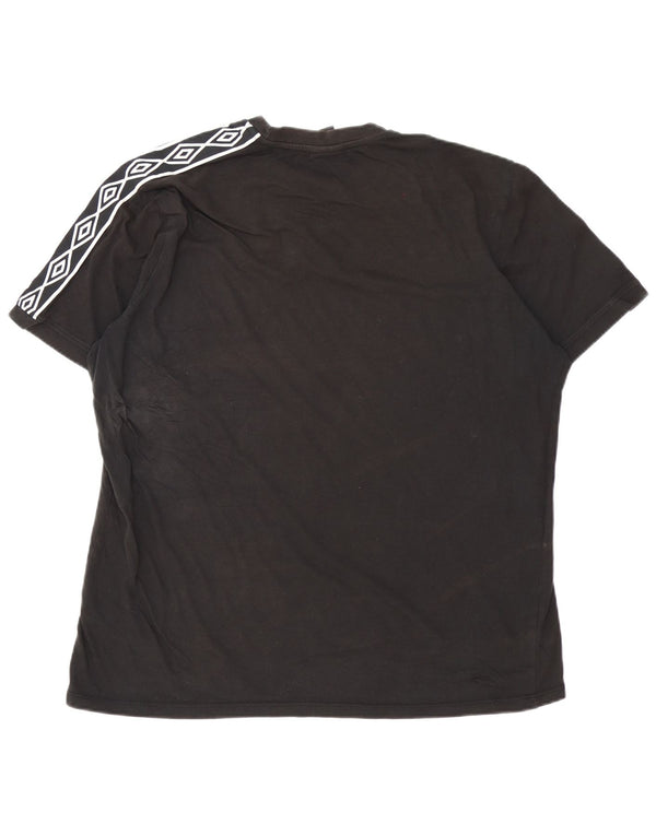 Męska koszulka z grafiką Umbro Top 2XL Czarna, geometryczna bawełna
