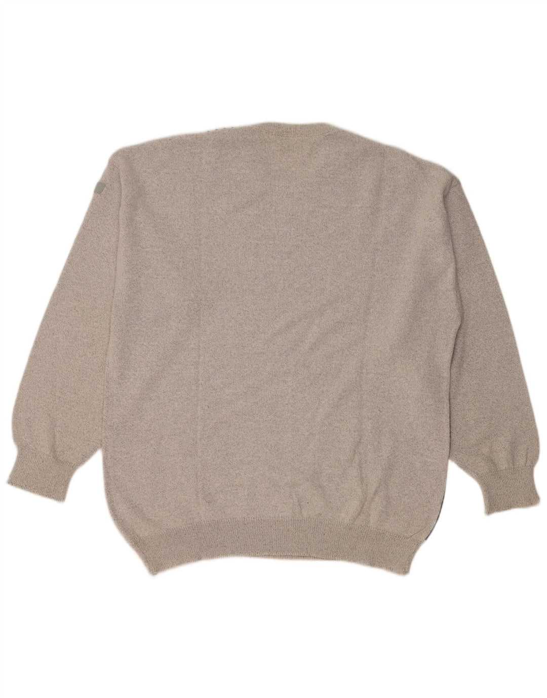 Vintage męski sweter z okrągłym dekoltem, duży szary blok kolorów