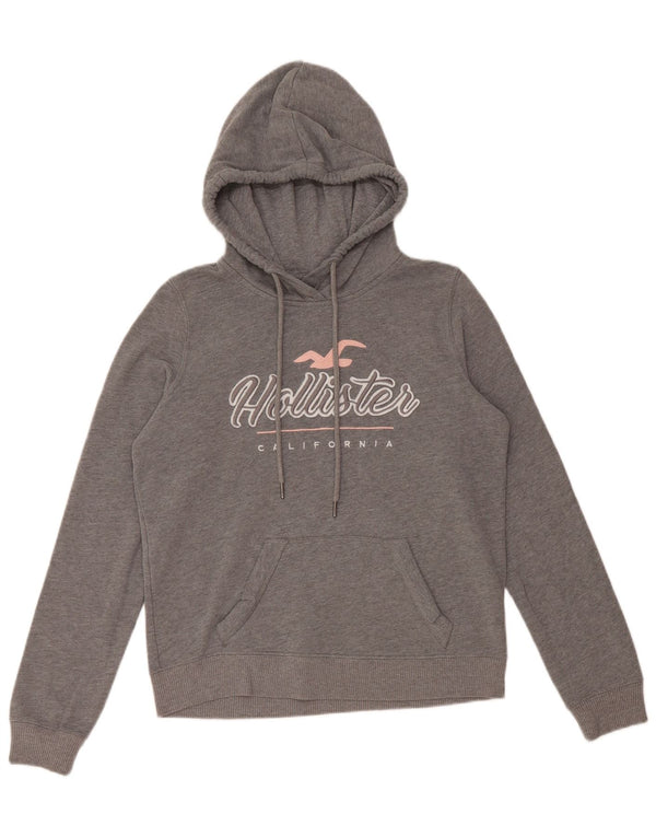 Damski sweter z kapturem HOLLISTER UK 10 Small, szary, bawełniany