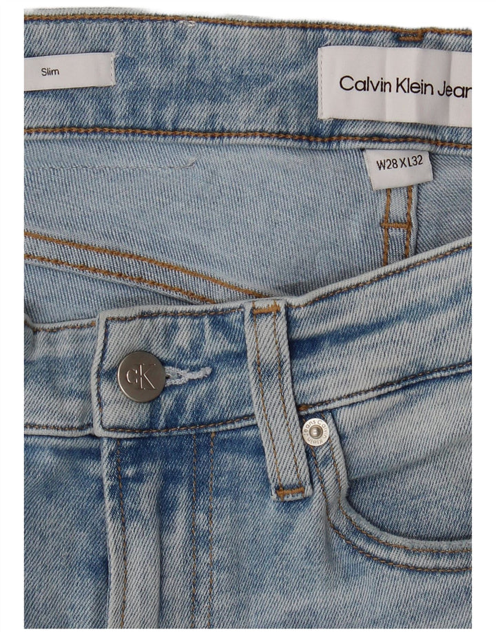 CALVIN KLEIN Męskie jeansy slim W28 L32 Niebieskie, bawełniane