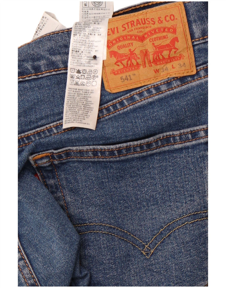 Męskie jeansy LEVI'S 541 zwężane W34 L34 niebieska bawełna