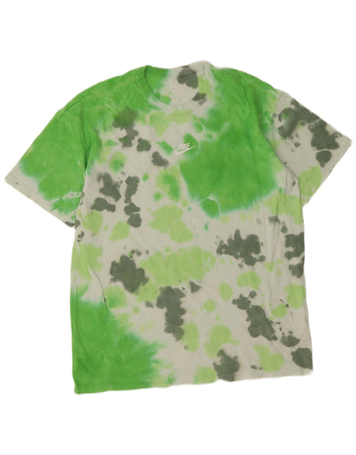T-shirt męski Nike, bawełniany, średni zielony Tie Dye