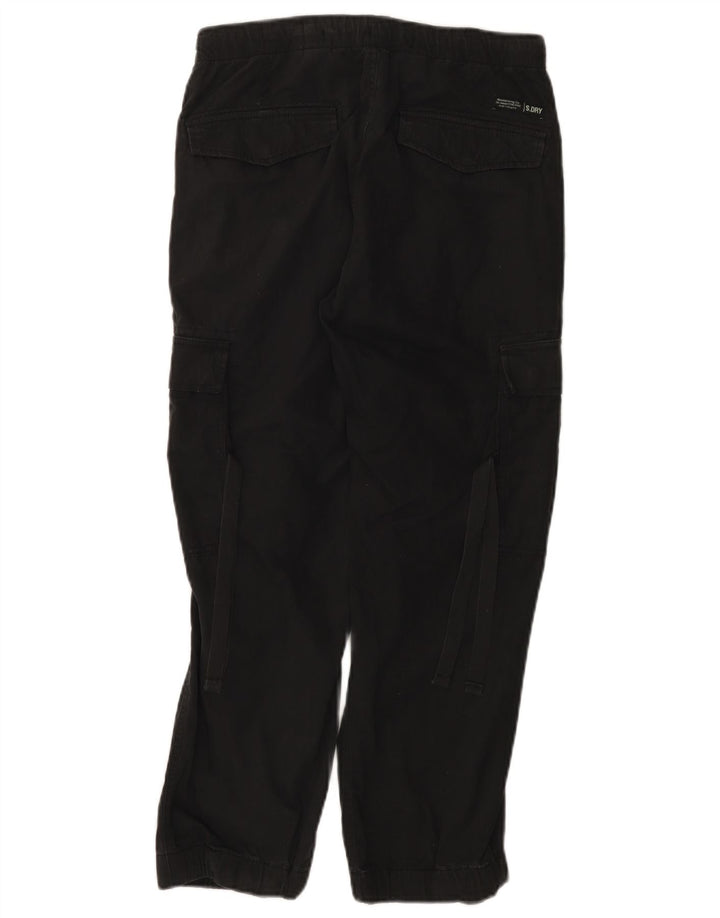 Damskie proste spodnie cargo Superdry W26 L25 Czarna bawełna