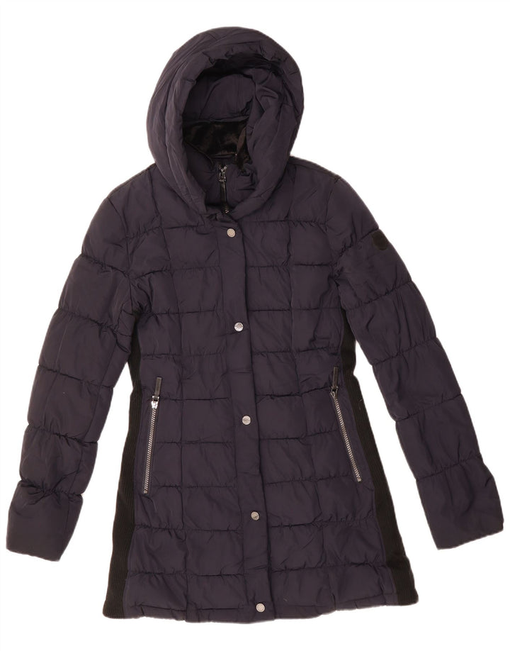 CALVIN KLEIN Damski płaszcz oversize UK 10, mały, granatowy
