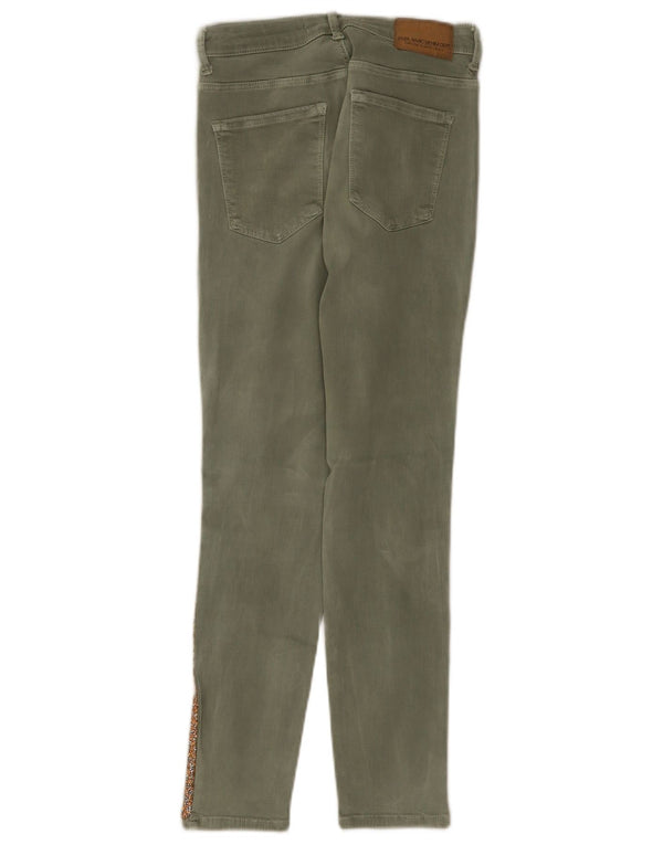 Damskie jeansy skinny Zara EU 40 Medium W30 L27 Zielona bawełna
