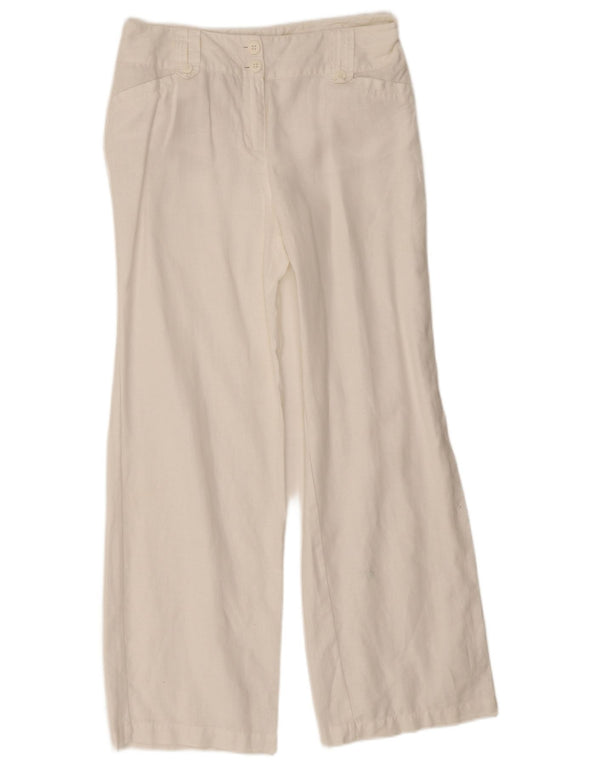 Damskie spodnie typu casual Bootcut Monsoon UK 10 Small W28 L28 Biała pościel