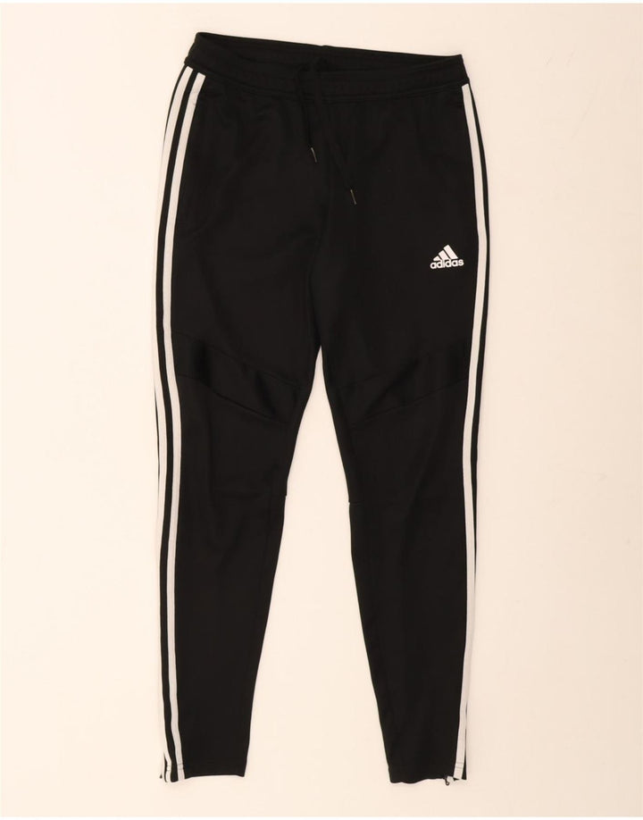 Damskie spodnie dresowe Adidas UK 8/10, małe, czarne, poliestrowe