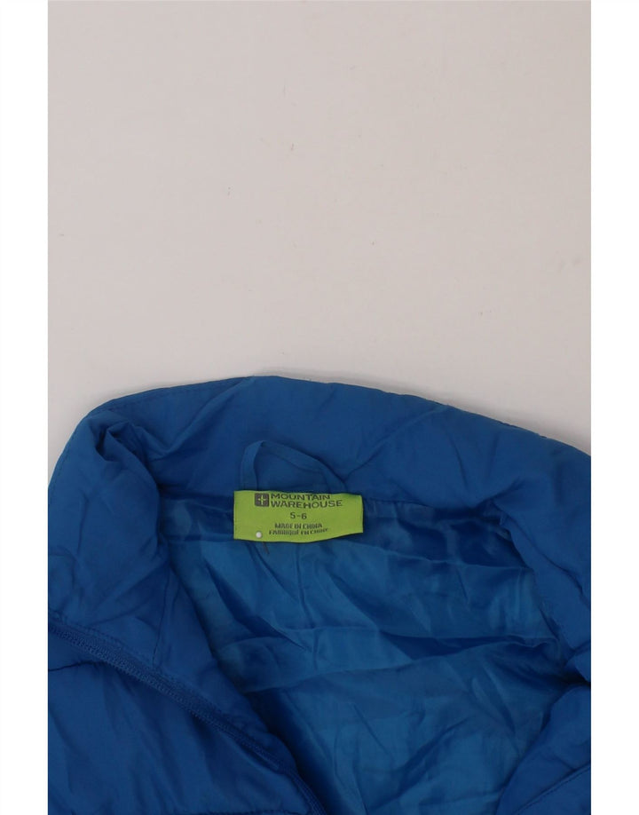 MOUNTAIN WAREHOUSE Boys Padded Gilet 5-6 Years Blue Polyester Vintage Mountain Warehouse and Second-Hand Mountain Warehouse from Messina Hembry 