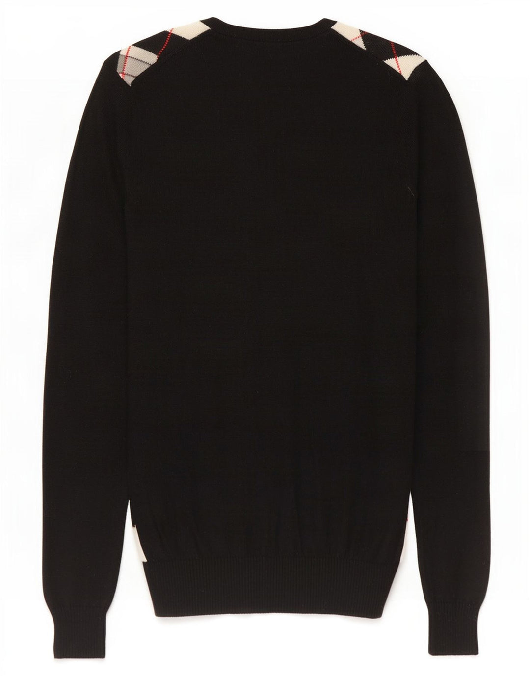 Lacoste Damski sweter z dekoltem w kształcie litery V, rozmiar 40, średni czarny Argyle/Diament