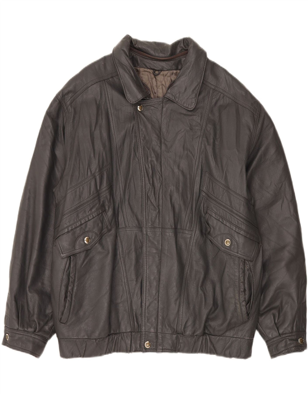 Vintage męska kurtka skórzana IT 56 3XL czarna