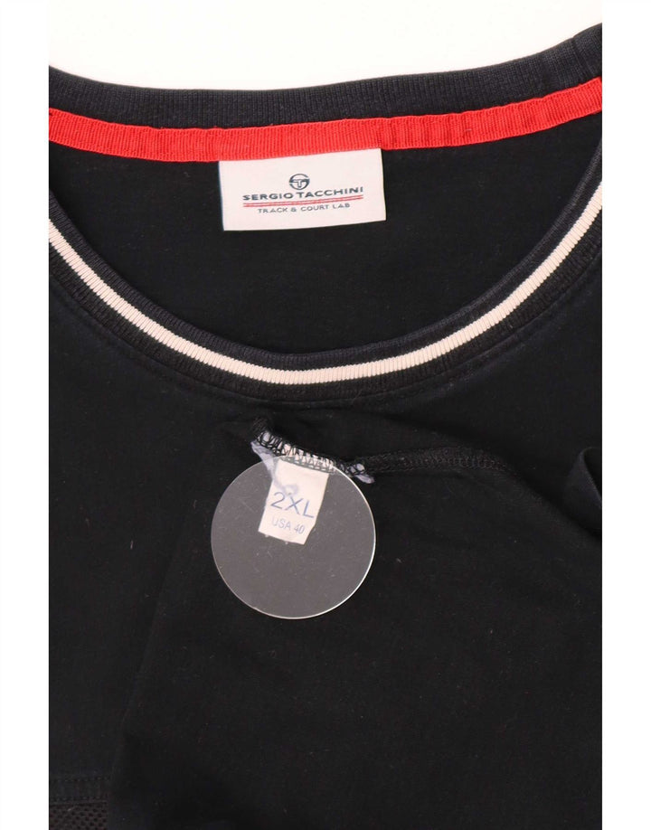 Męska koszulka graficzna Sergio Tacchini Top 2XL czarna