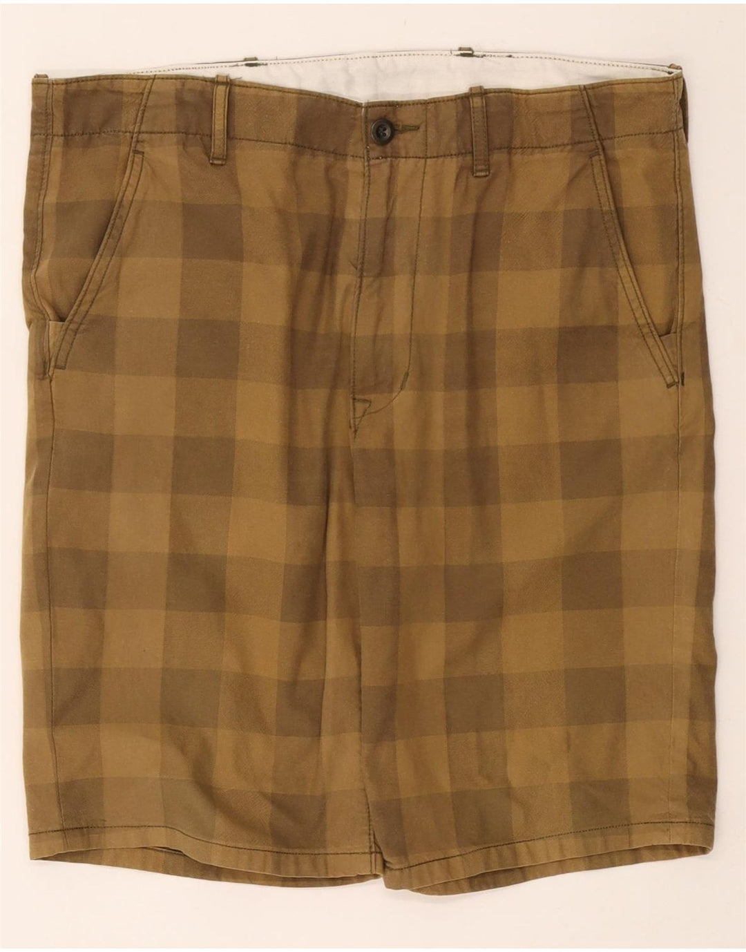 Męskie spodenki chino LEVI'S W33, średnia khaki, bawełna w kratkę