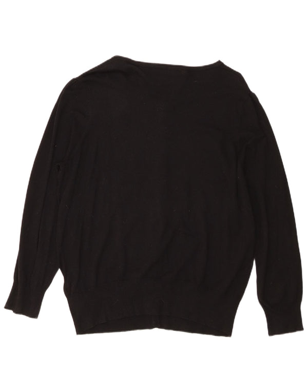 Sweter rozpinany Marks & Spencer damski o regularnym kroju UK 20 2XL czarny wiskoza