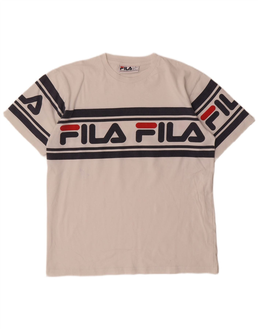 Męski T-shirt z grafiką Fila, mały, biały