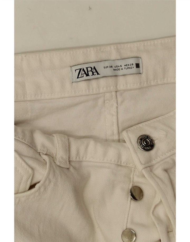 Damskie proste dżinsy Zara EU 38 Small W28 L26 Białe