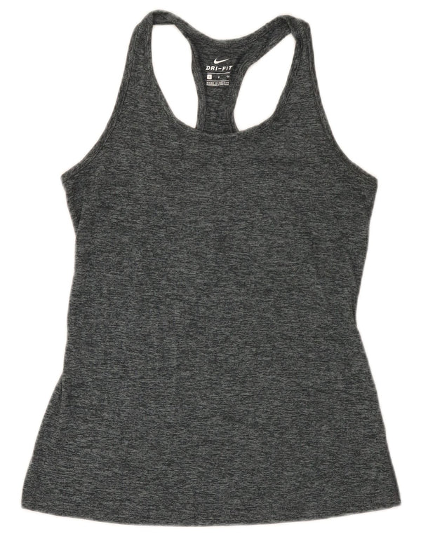 Damska kamizelka Nike Dri Fit Top UK 8, mały, szary, nakrapiany poliester