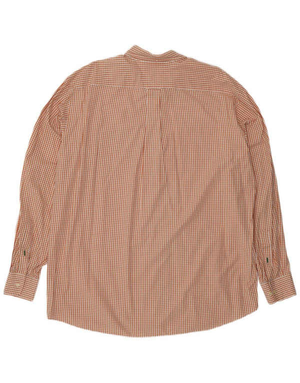 Koszula męska Tommy Hilfiger rozmiar 17 1/2 XL Pomarańczowa kratka
